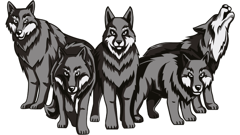 Wolfsrudel Illustration